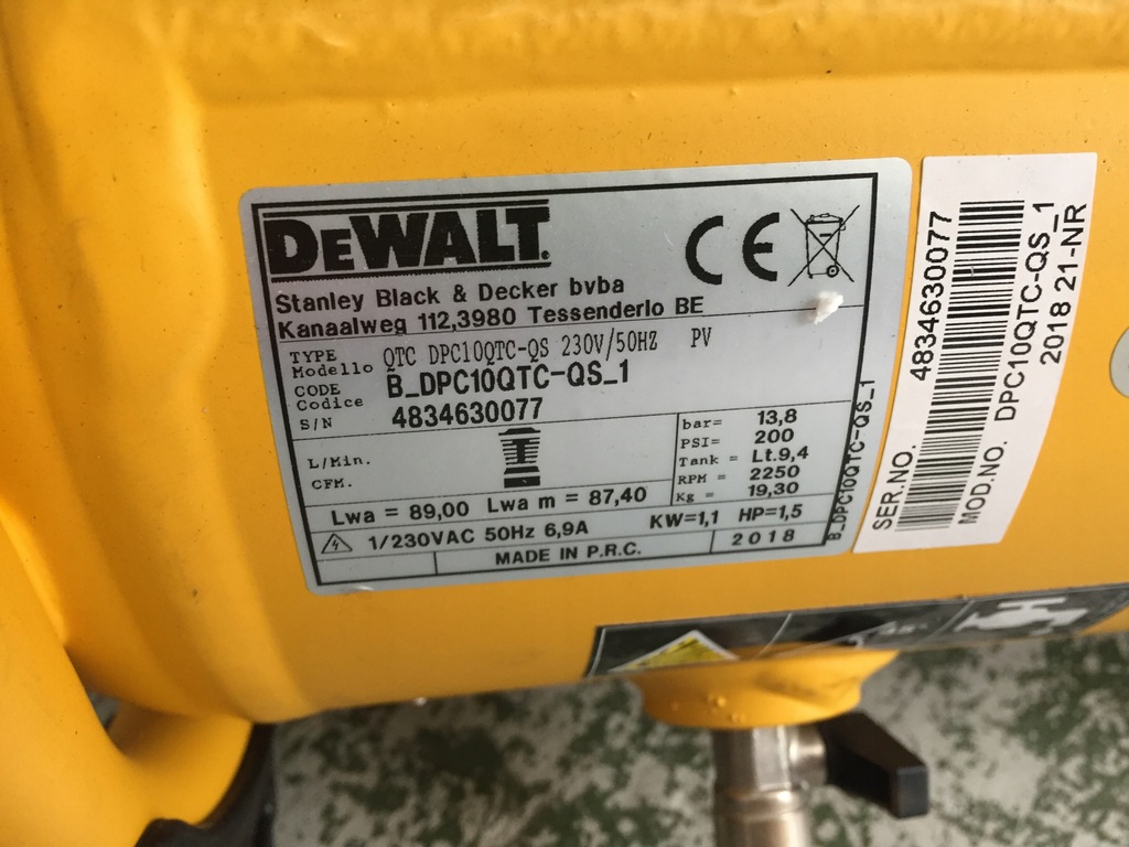 KOMPRESOR DEWALT DPC10QTCQS_1 8133299000 oficjalne archiwum Allegro