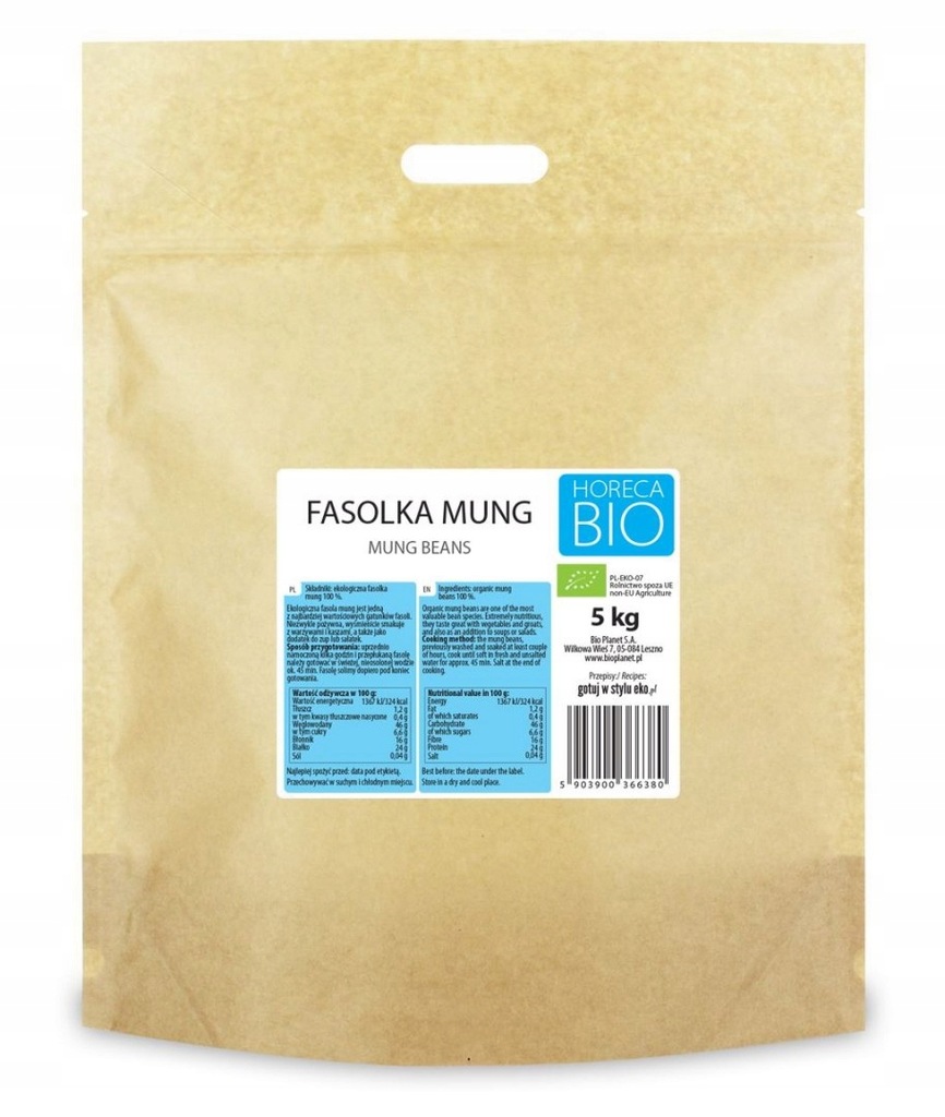 FASOLKA MUNG BIO 5 kg - HORECA