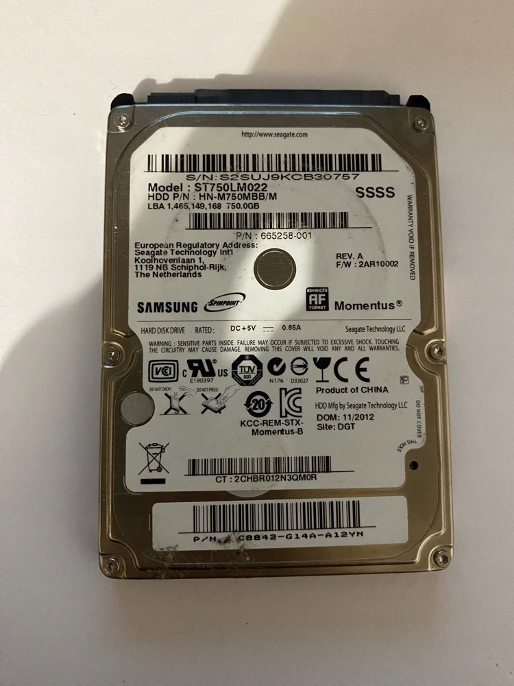 Dysk HDD 2.5 ST750LM022 Samsung 750GB sprawny