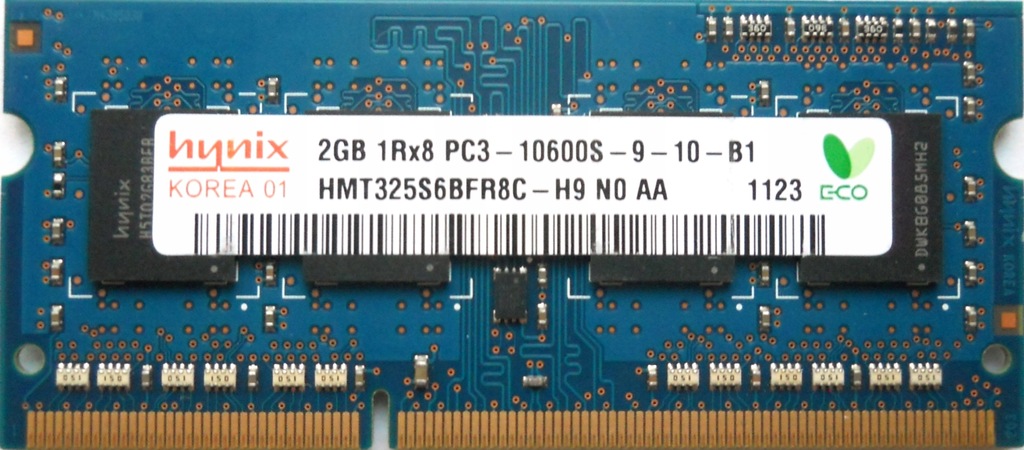 PAMIĘĆ RAM DO LAPT HYNIX 1X2 GB PC3 12800 Outlet