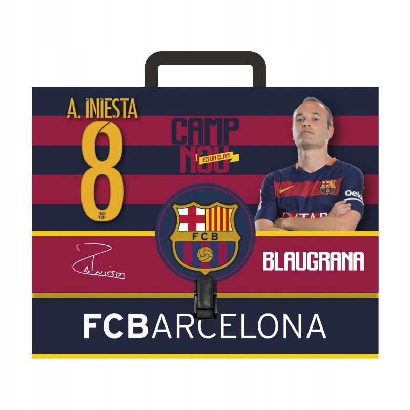 Twarda teczka A4 Zz rączką z motywem FC Barcelona
