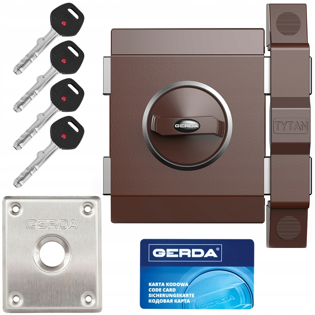 Zamek wierzchni TYTAN ZX GERDA bez blokady LEWY