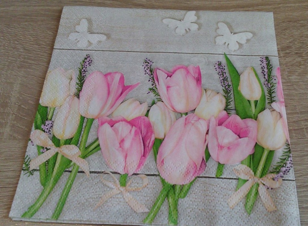 Serwetka Decoupage Różowe Tulipany