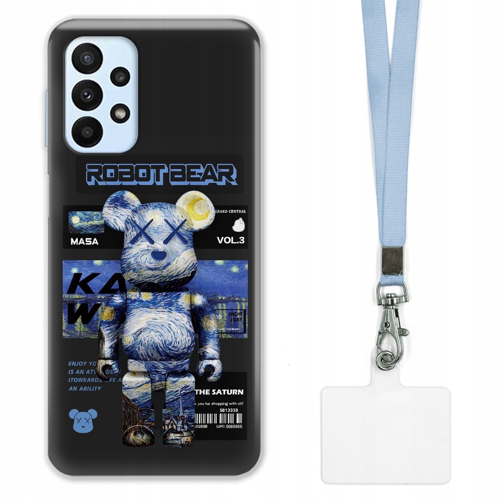 ETUI DO SAMSUNG A23 5G CASE + SMYCZ SZARA KAWS DLA NASTOLATKÓW MIX WZ