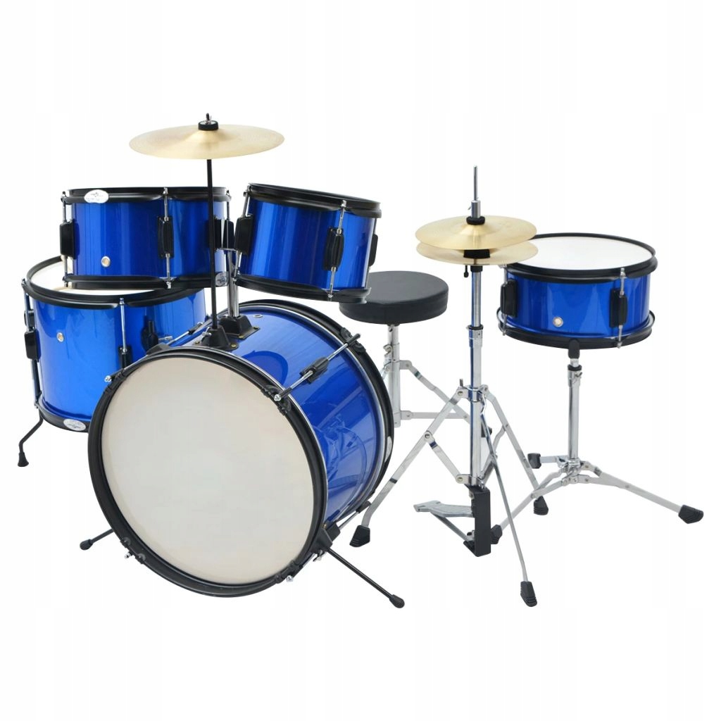Kompletna perkusja Junior w kolorze niebieskim