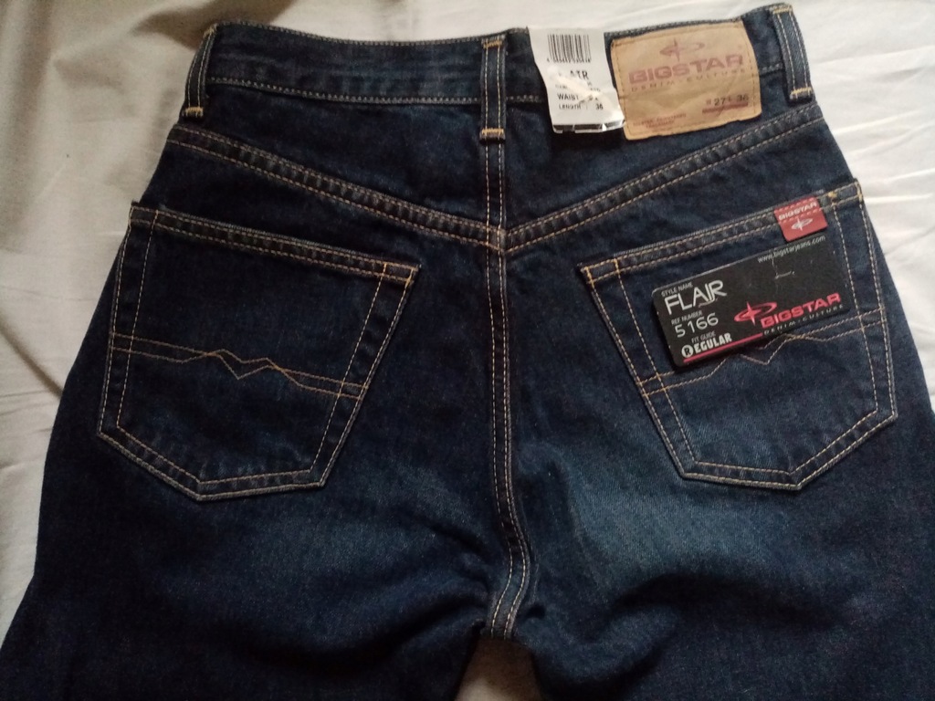 spodnie jeans dżinsy dla wysokiego szczupłego BIG STAR W27 L36~SUPERCENA!