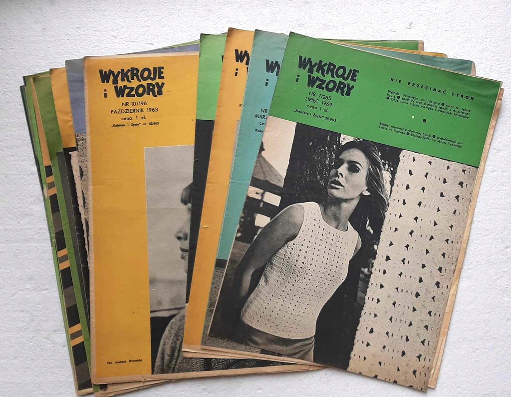 MODA "Wzory i Wykroje" gazety z '63-'73