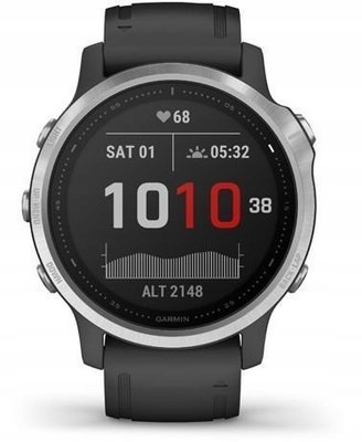 NOWY GARMIN FENIX 6S SREBRNY Z CZARNYM PASKIEM