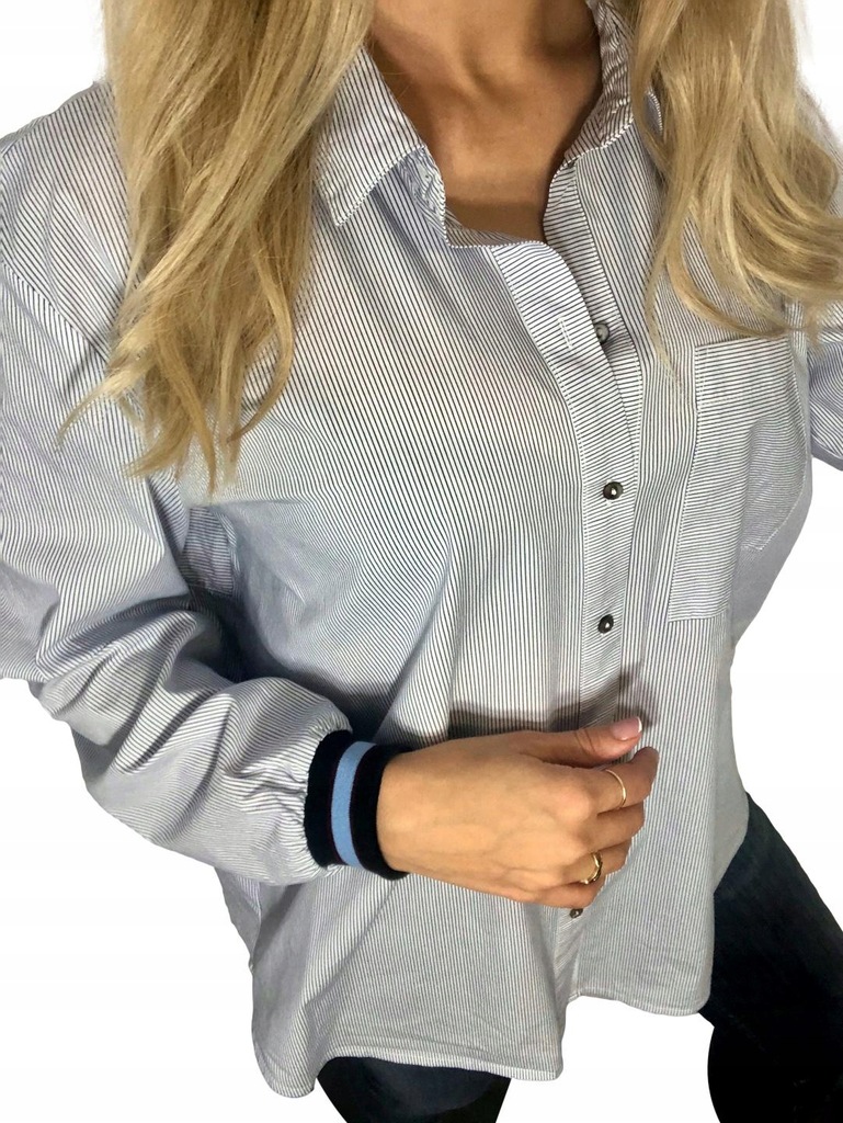 Koszula damska ESPRIT w paski ze ściągaczami L 40