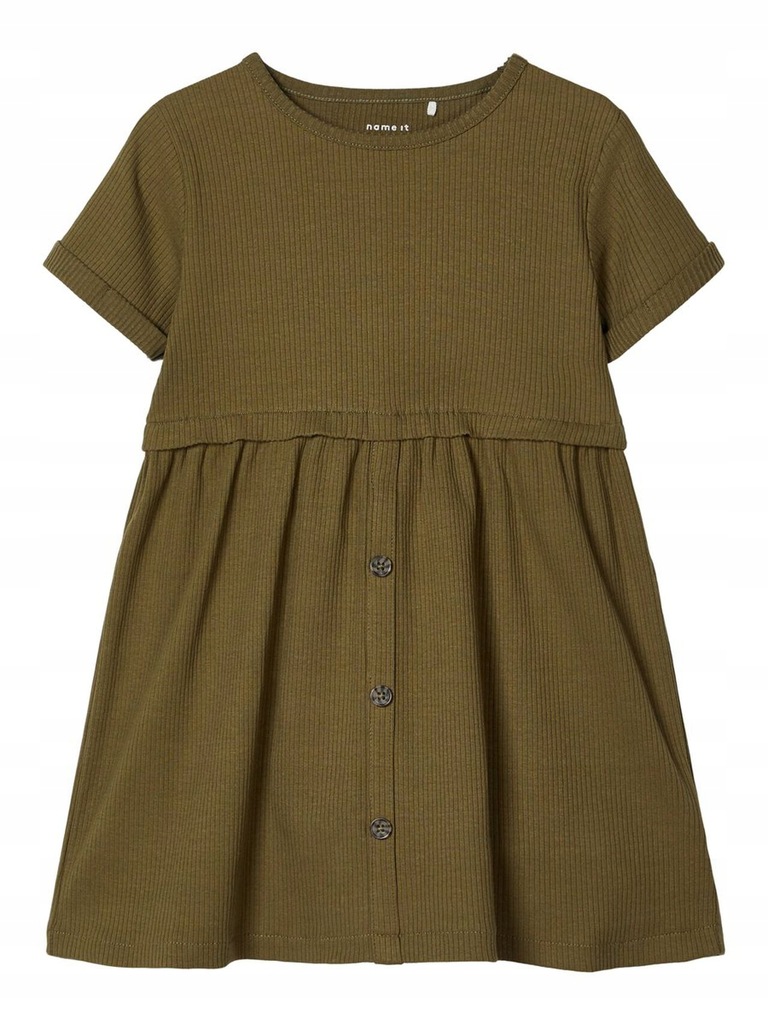 NAME IT SUKIENKA PRĄŻKOWANA KHAKI MINI 104 1BGB