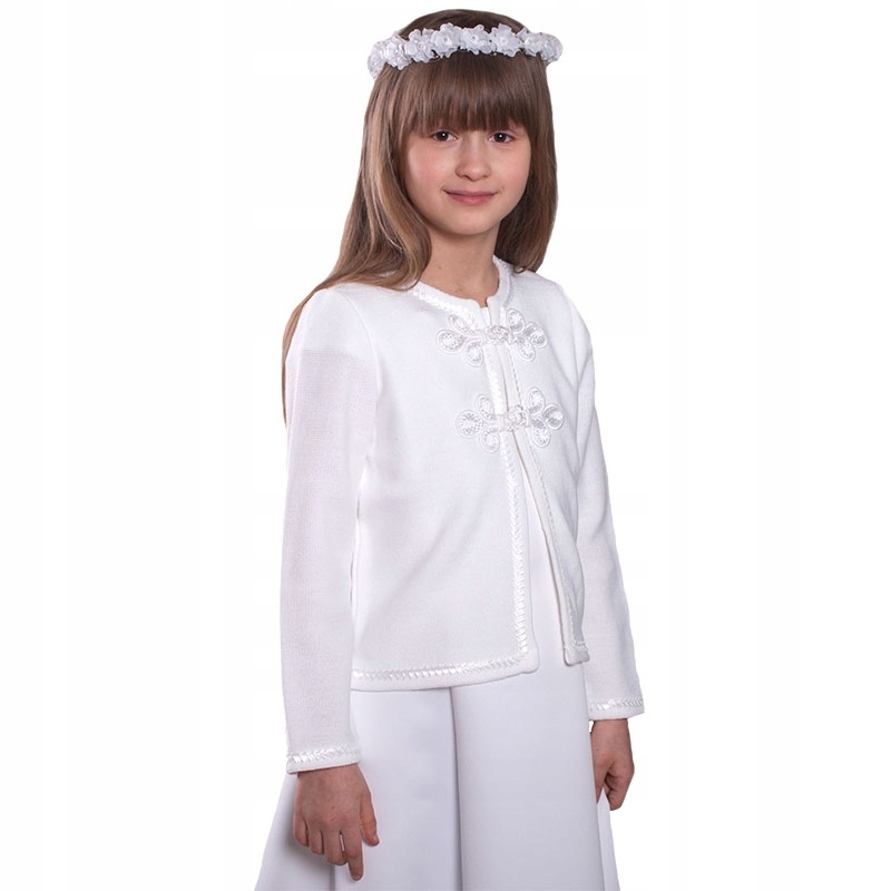 białe sweterki komunijne dla dziewczynek SW17-134