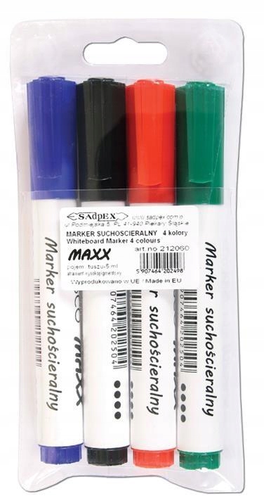 MARKER SUCHOŚCIERALNY MAXX 4 KOLORY -