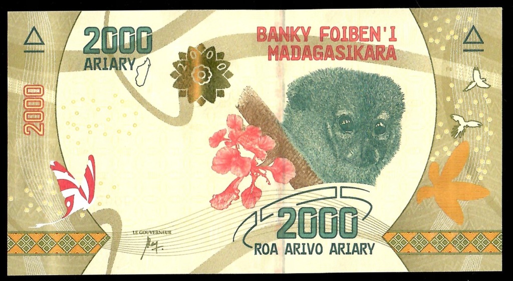 Madagaskar - 2000 ariary 2017 (UNC)