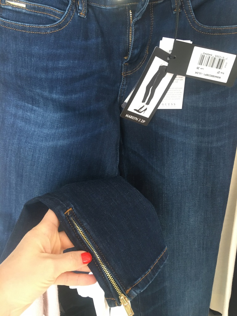 guess jeans marilyn 3 zip skinny low