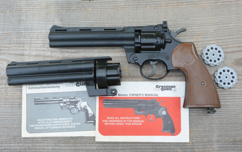 Wiatrówka rewolwer Crosman 357 2w1 - uszkodzona