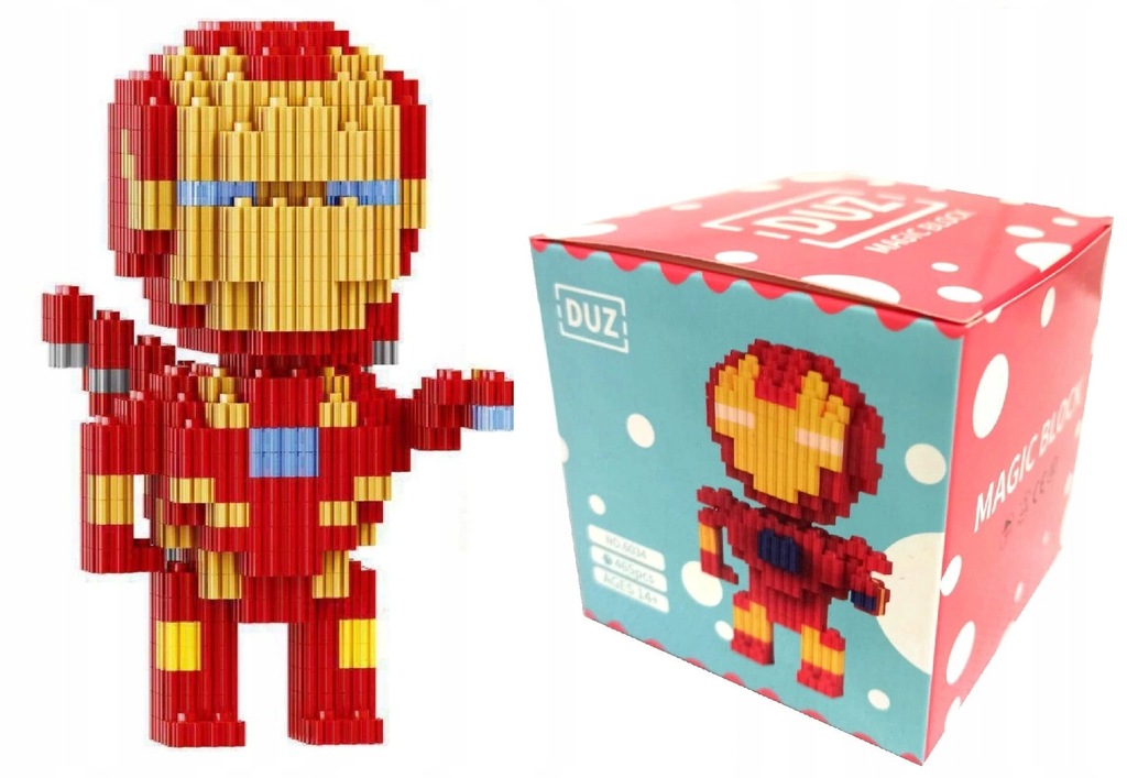 IRONMAN AVENGERS KLOCKI 3D PUZZLE MAGIC BLOCK 465e