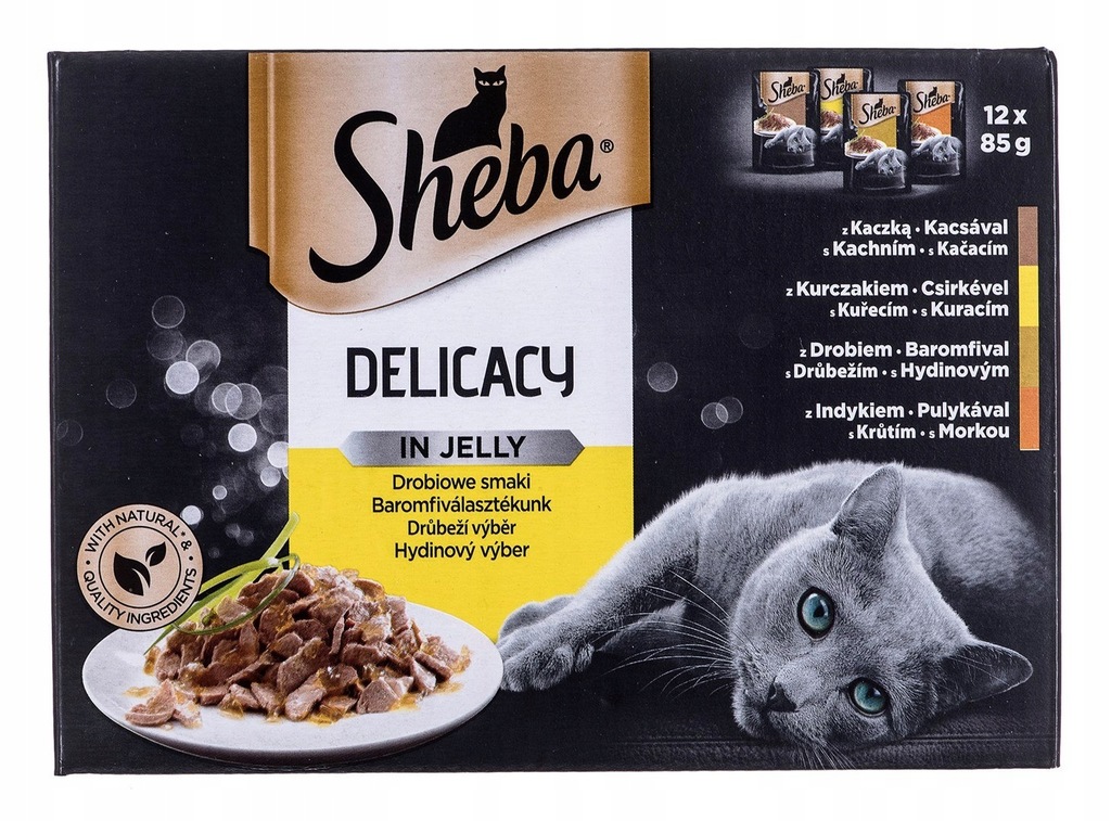 SHEBA Delicacy in Jelly Smaki Drobiowe - mokra karma dla kota - saszetka -