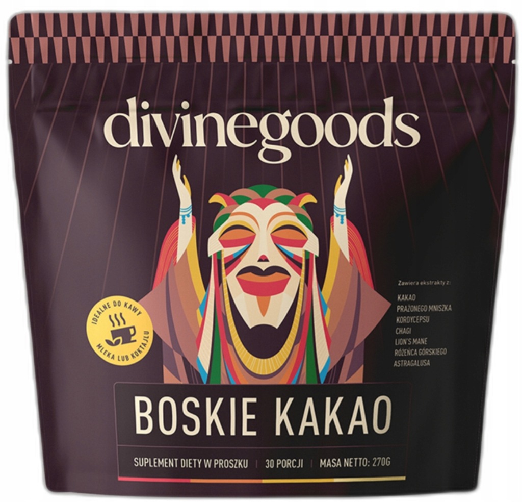 BOSKIE KAKAO by.herbs Napój Soplówka Jeżowata Lions Mane 10:1 270g