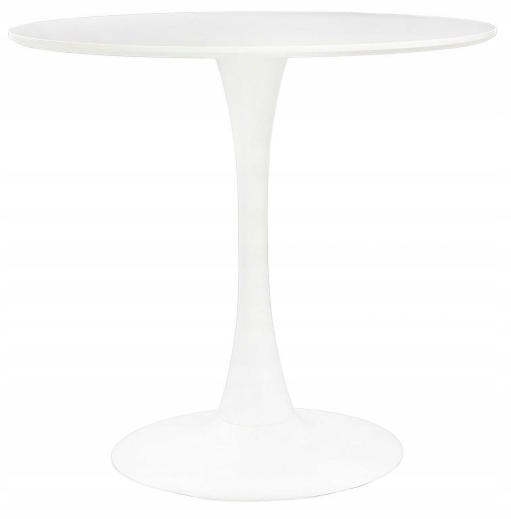 Okrągły Stół, biały - na jednej nodze, 80 cm TULIP