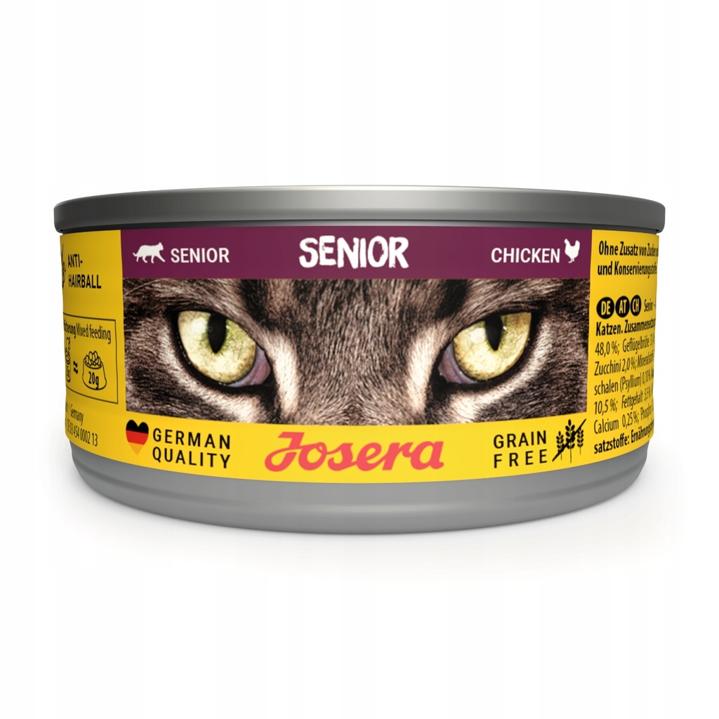 JOSERA WET CHICKEN SENIOR 85G MOKRA KARMA DLA KOTA UN.