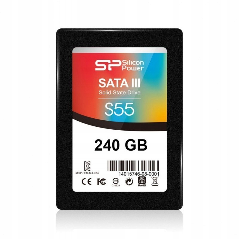 Silicon Power Slim S55 240 GB, interfejs SSD SATA, prędkość zapisu 450