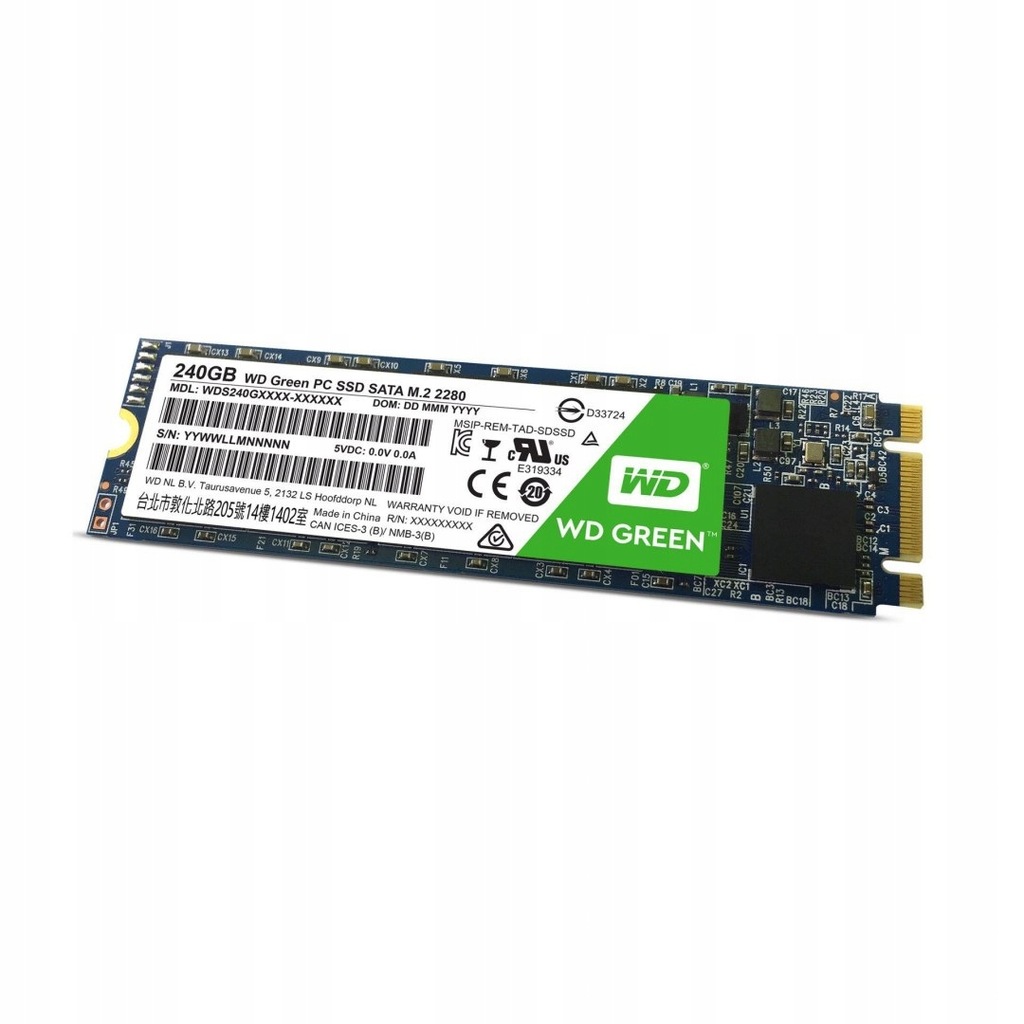 Dysk SSD WD Green 240GB M.2 2280 (odczyt 545 MB/s)