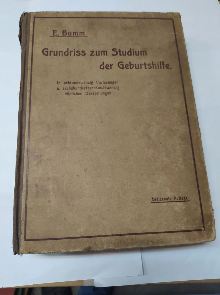 Bumm Grundriss zum Studium der Geburstschlife 1921