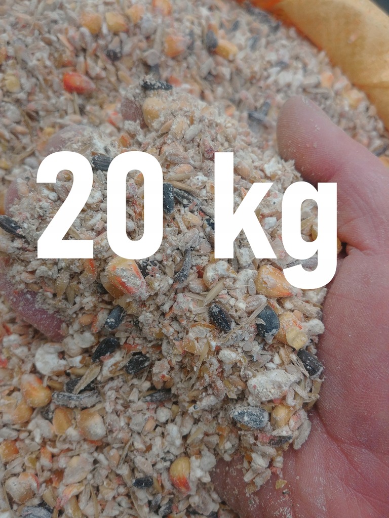 Naturalna Pasza dla kur niosek Grubo zmielona + SŁONECZNIK 20kg odRolnika
