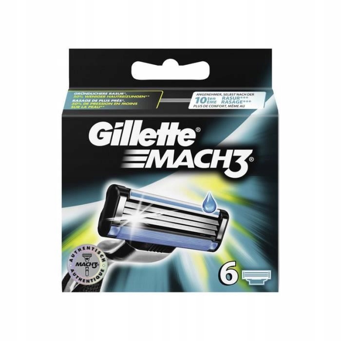 Gillette Mach3 Wymienne Wkłady Ostrza 6szt.