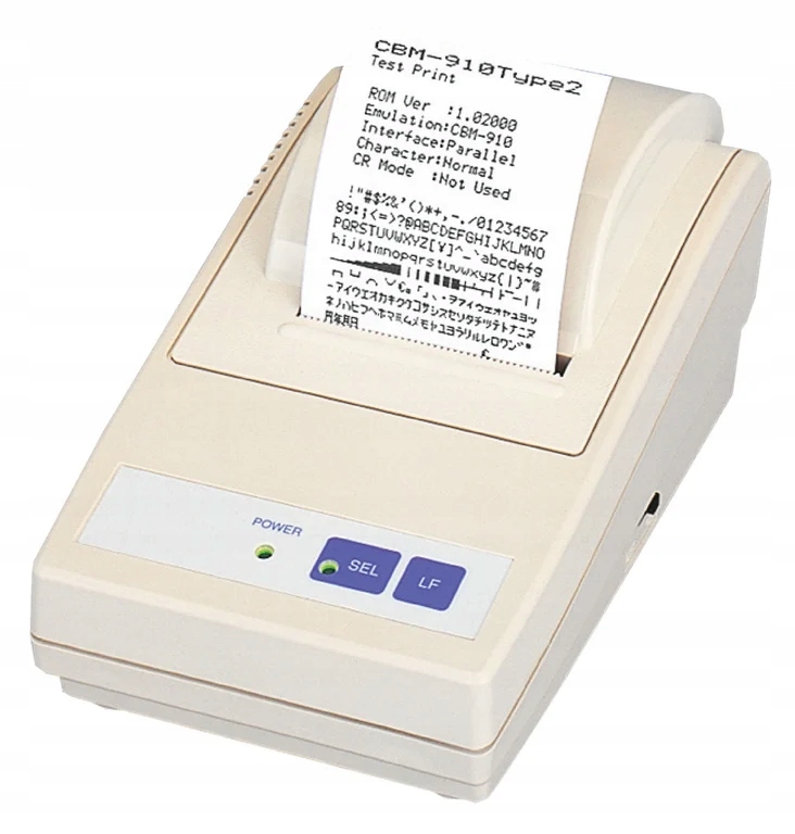 CBM-910II Dot matrix impact printer; Serial; External 230V PSU; 40 col.; Wh