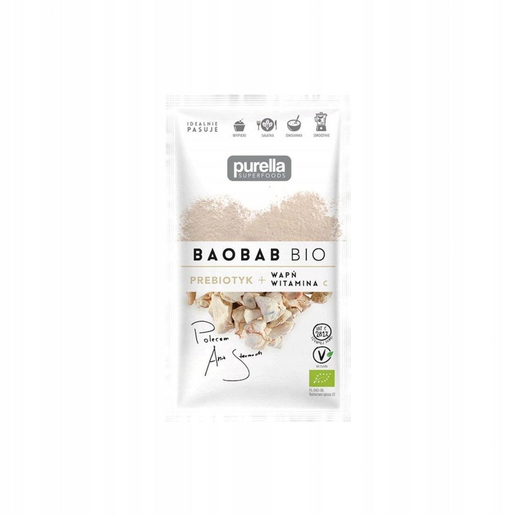 Baobab BIO. Prebiotyk. Wapń + Witamina C 21 g