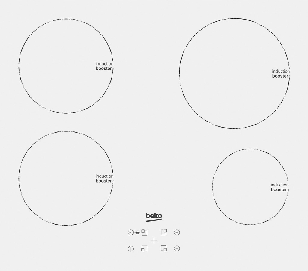Płyta indukcyjna Beko HII64400ATW Biała BOOSTER