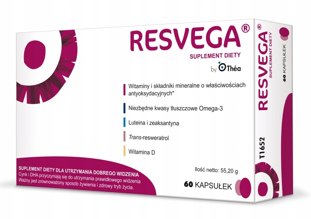 Resvega kaps. 60 szt. UTRZYMANIE DOBREGO WIDZENIA