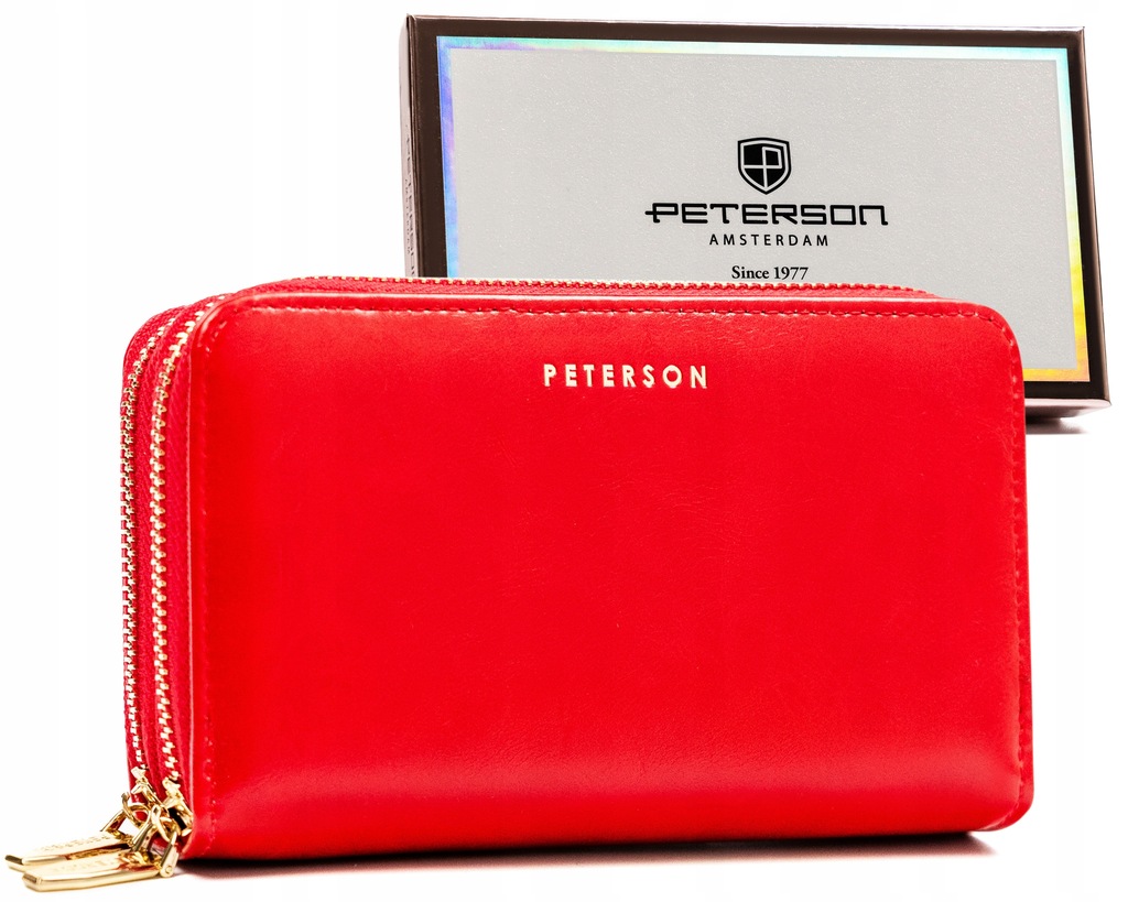PETERSON portfel pojemny damski skórzany skóra ekologiczna RFID STOP