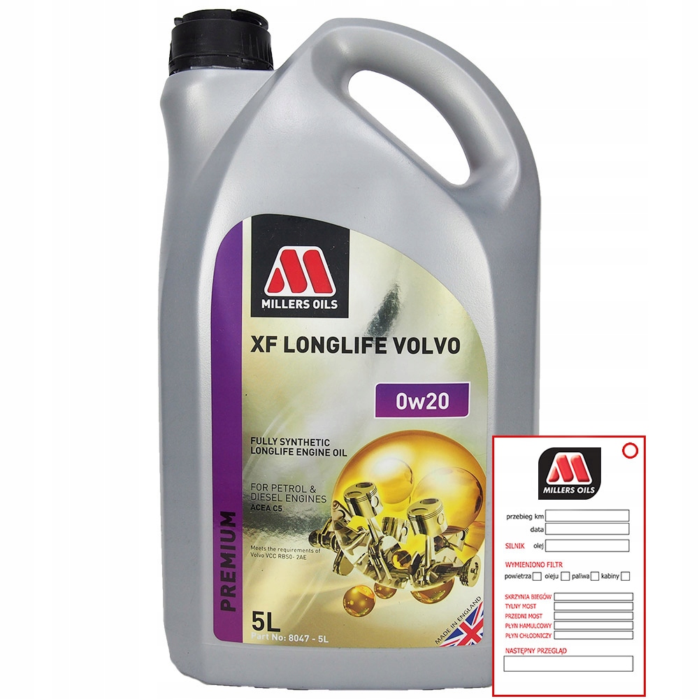 MILLERS XF LONGLIFE VOLVO 0W20 5L VCC-RBSO-2AE - 7418493654 - oficjalne ...