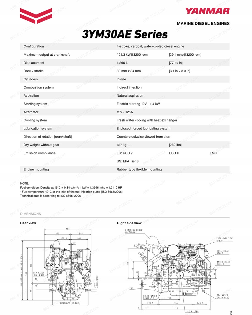 Купить Яхтенные двигатели YANMAR 3YM30AE DIESEL SailDrive SD25 отзывы