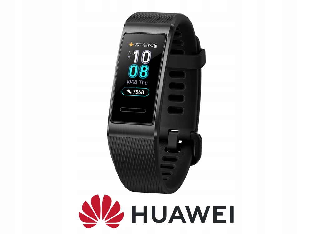 Smartwatch Huawei Band 3 Pro AMOLED GPS Czarny 7758319438 oficjalne archiwum Allegro
