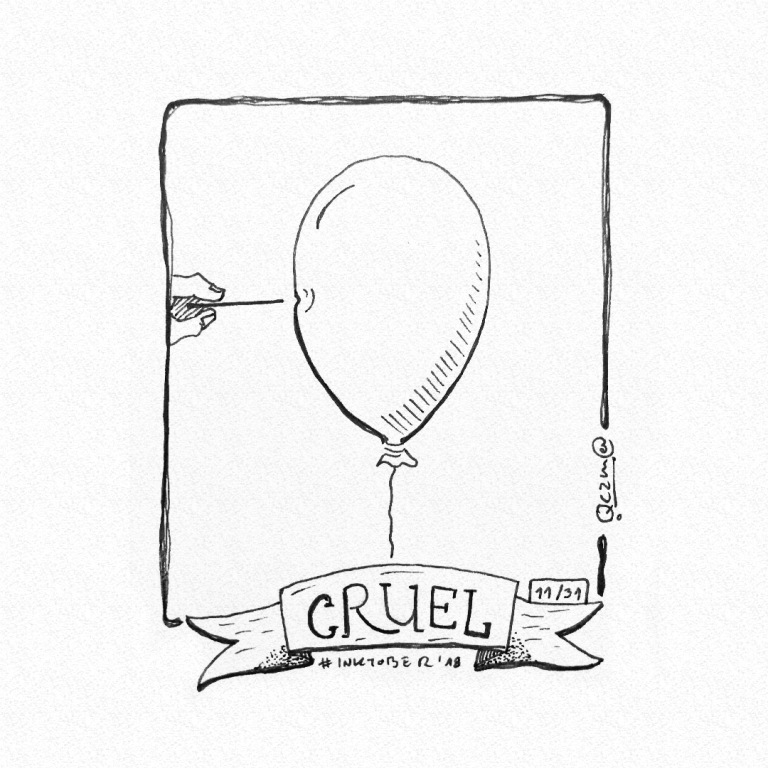 Cruel - Okrutny - Inktober 2018/11 - 10x15cm