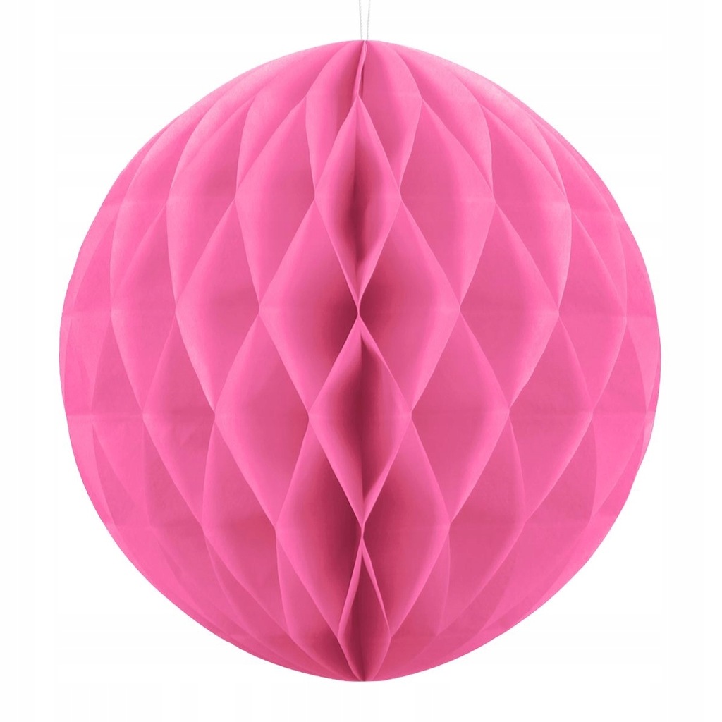 Kula bibułowa dekoracja różowa 30 cm