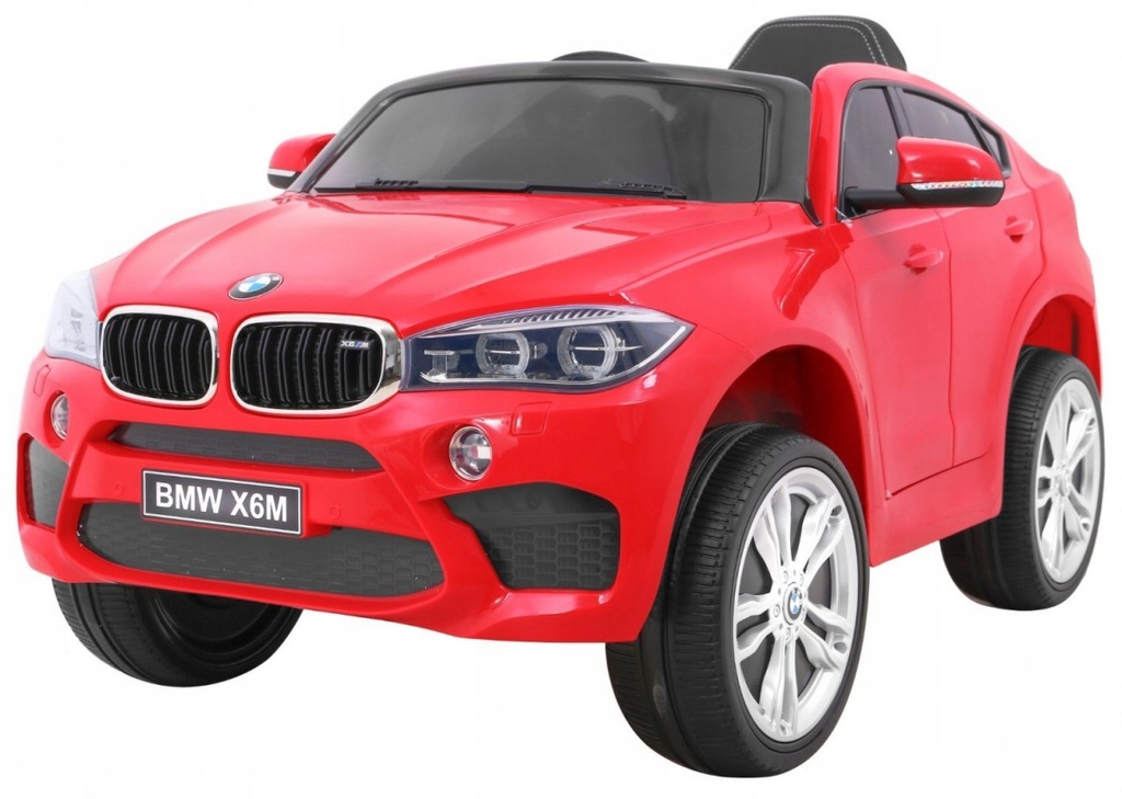BMW X6M Elektryczne Autko dla dzieci Czerwony Pilot Wolny Start Panel audio