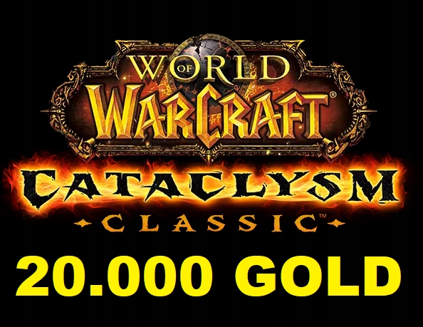 WORLD OF WARCRAFT CLASSIC CATACLYSM WOW 20K GOLDA 20.000 A/H EU