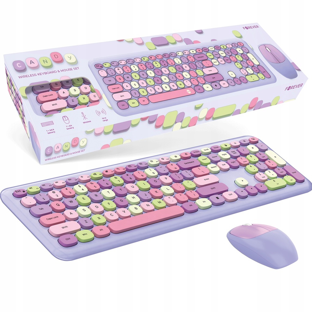 Купить Комплект беспроводной клавиатуры и мыши фиолетового цвета: отзывы, фото, характеристики в интерне-магазине Aredi.ru