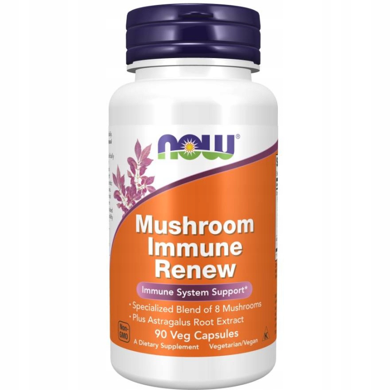 NOW Foods Mushroom Immune Renew 90vcaps. Mieszanka Grzybów Antyoksydanty