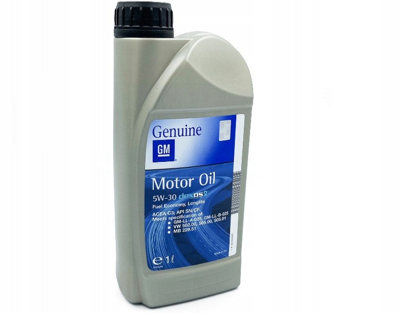 OLEJ GM 5W/30 DEXOS 2 1L KLASA VAG 505.01 DO POMPOWTRYSKOW SM/CF