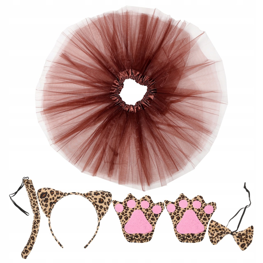 1 Set Leopard Ears Headband Cosplay Tail Leopard