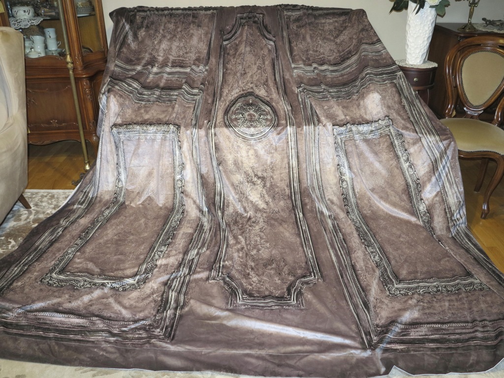 UNIKATOWA, WYSOKA I SZEROKA KOTARA-ZASŁONA- JAK ZABYTKOWE STARE ODRZWIA