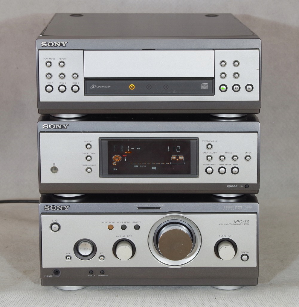 Wieża Sony MHC-S3 wzmak, tuner z equalizerem, cd Wieża Sony MHC-S3 wzmak, tuner z equalizerem, cd