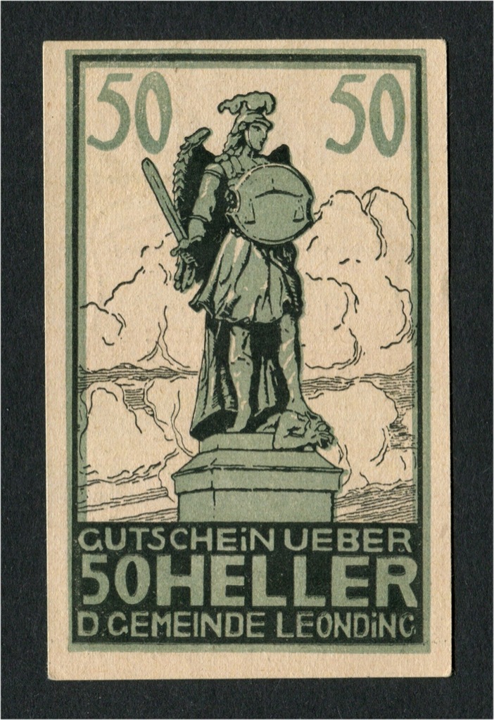 50 Heller Austria 1921 Notgeld -UNC