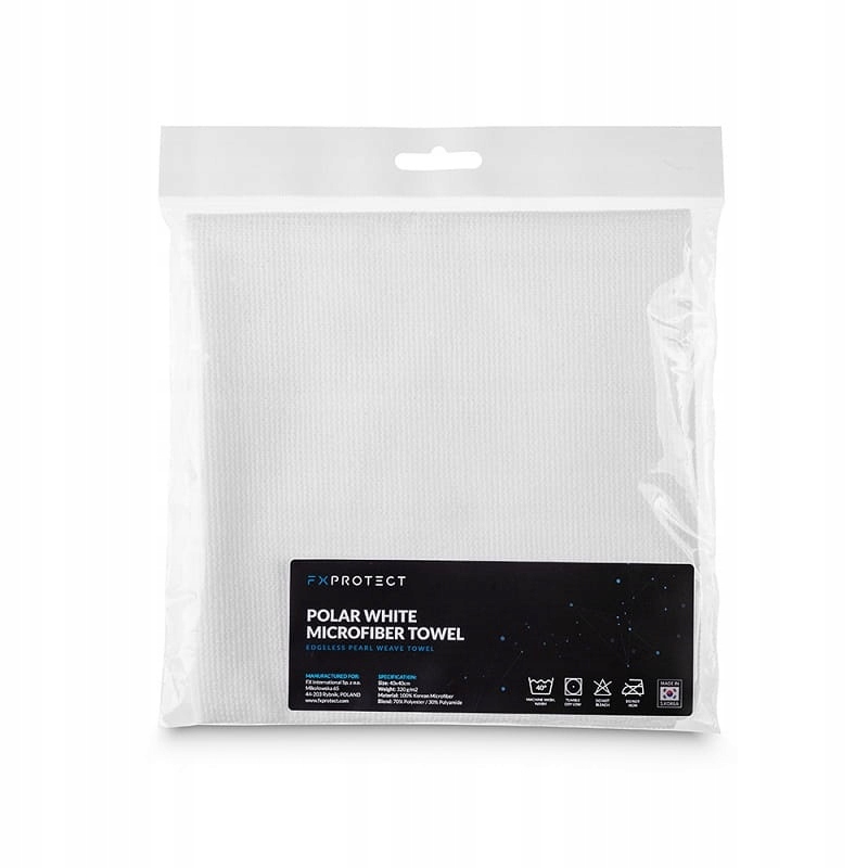 FX Protect Polar White Microfiber Towel 40x40cm 320gsm