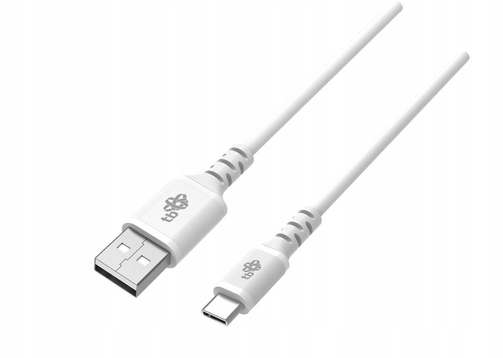 Tb Kabel USB-USB C 1m silikonowy biały Quick